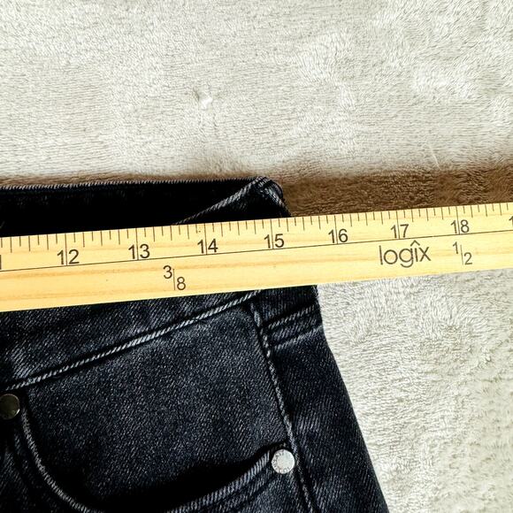 Liverpool Los Angeles Jeans Womens 8/29 Faded Black Denim The Straight Raw Hem‎ - Picture 10 of 12